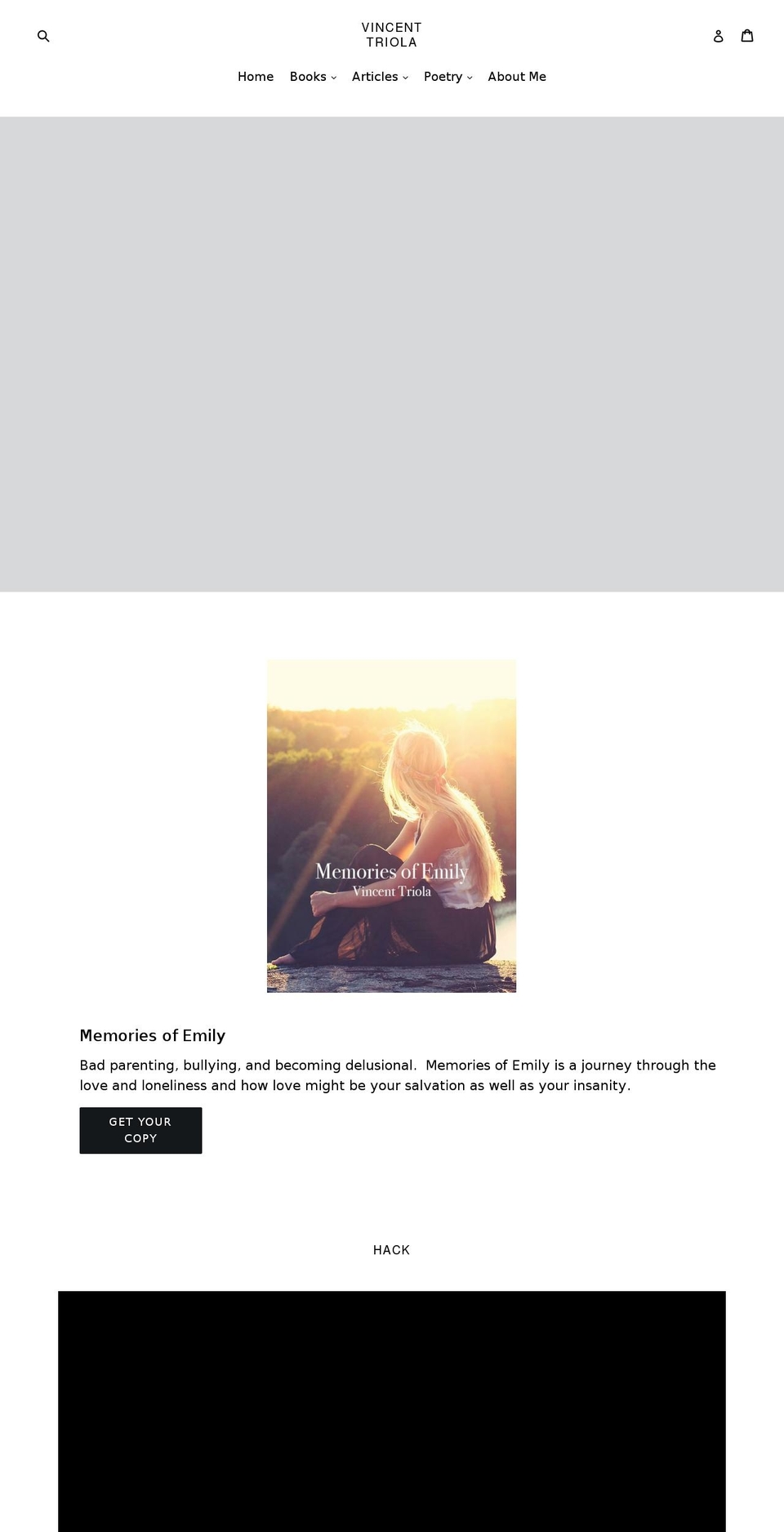 vincenttriola.com — Shopify storefront screenshot