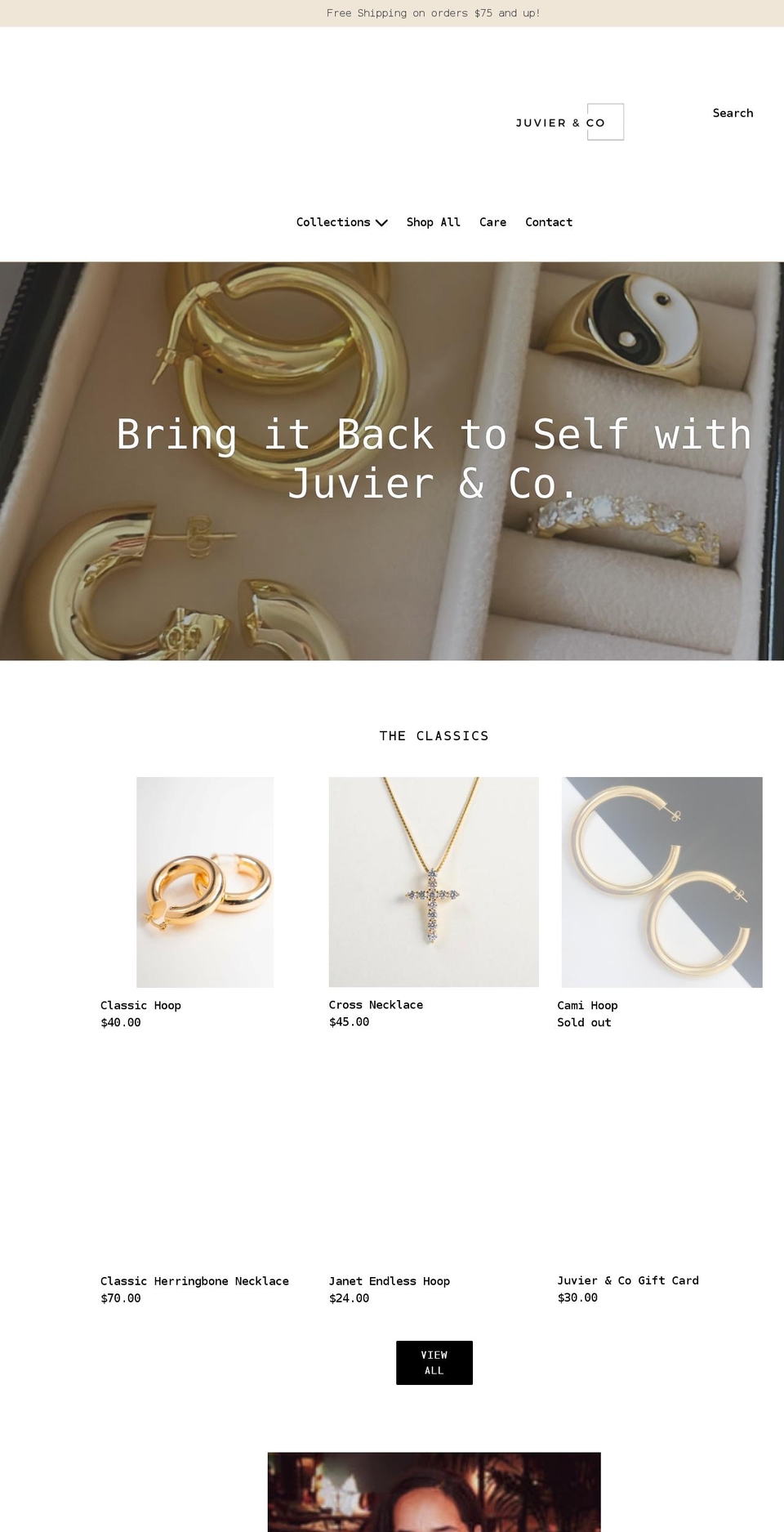 vincentvictoriajewelry.com shopify website screenshot