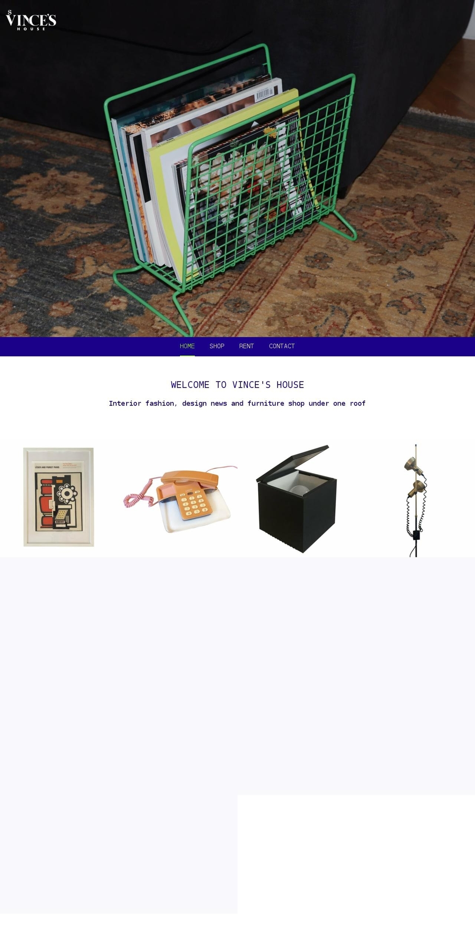 vinceshouse.com shopify website screenshot