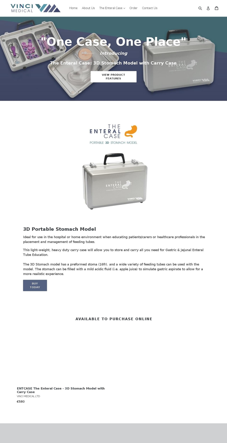 vincimedical.com — Shopify storefront screenshot