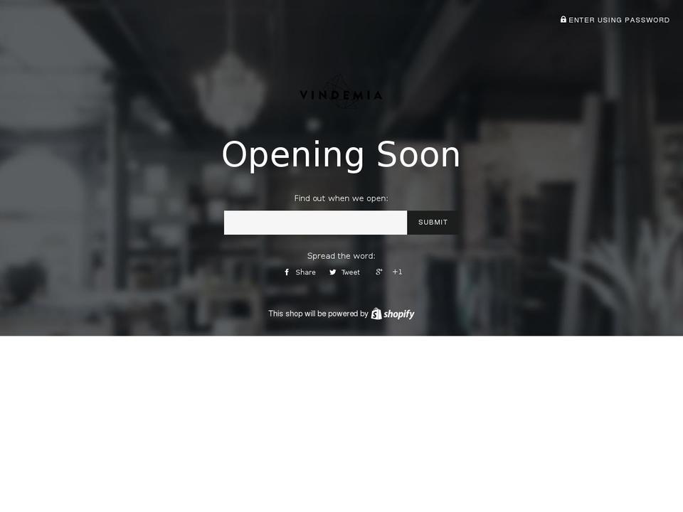 vindemiashop.com shopify website screenshot