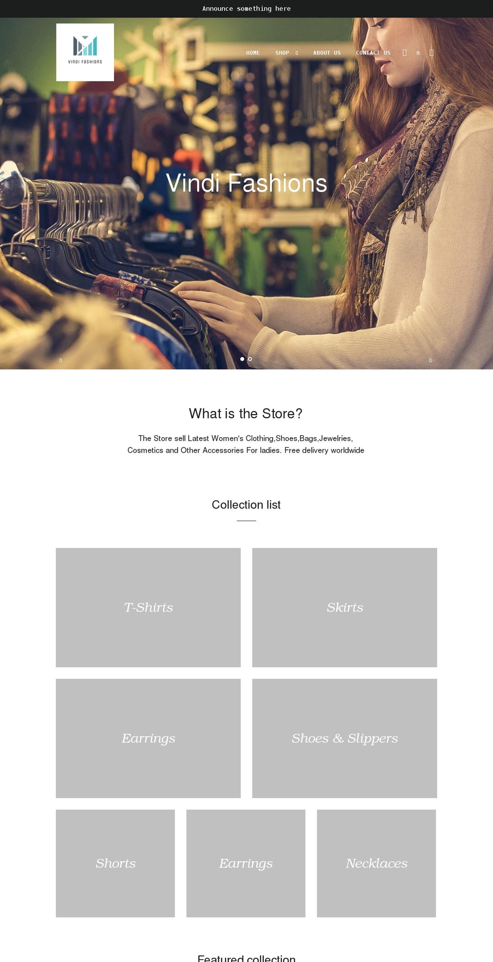 vindi-fashions.myshopify.com shopify website screenshot