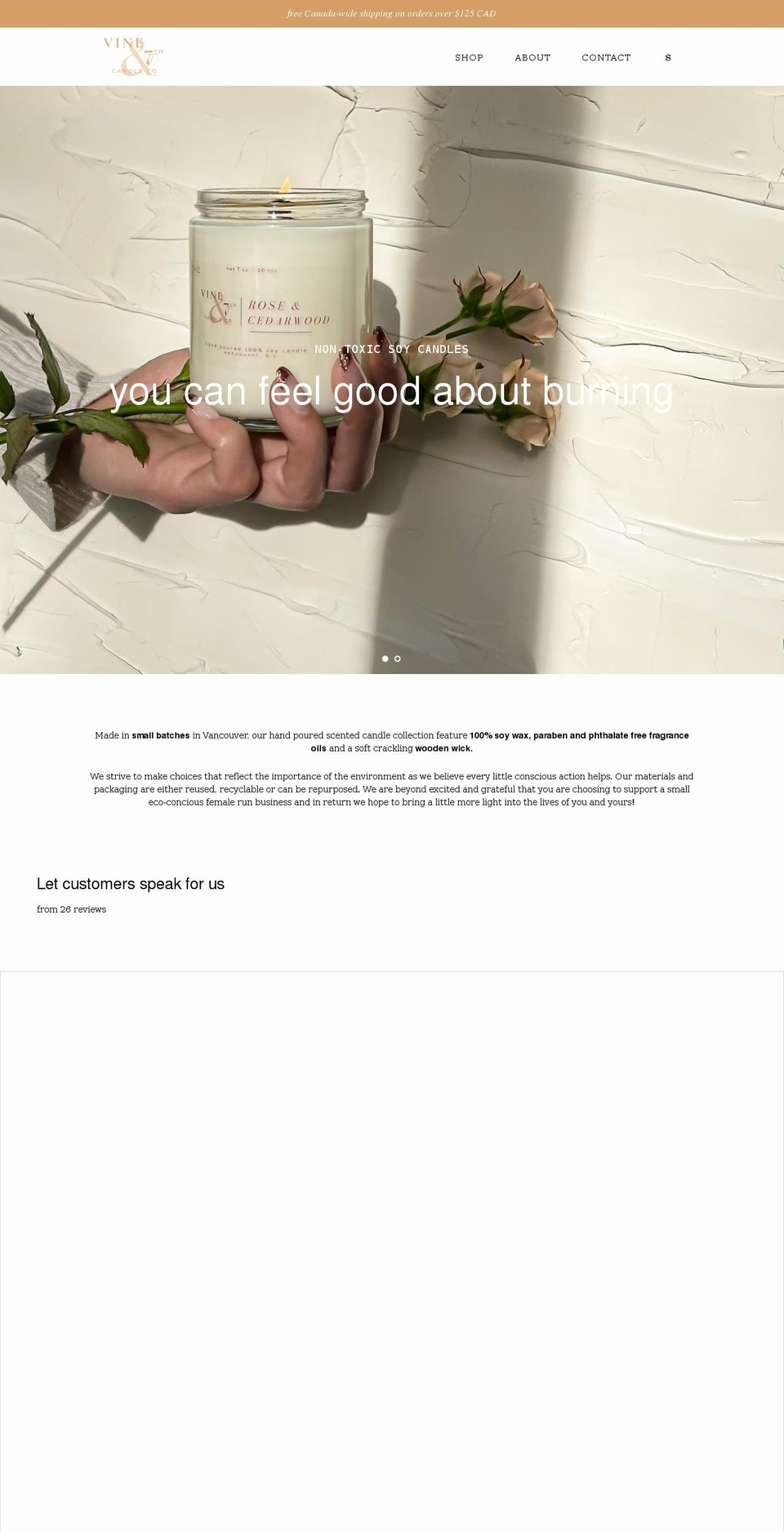 vineand7th.com shopify website screenshot