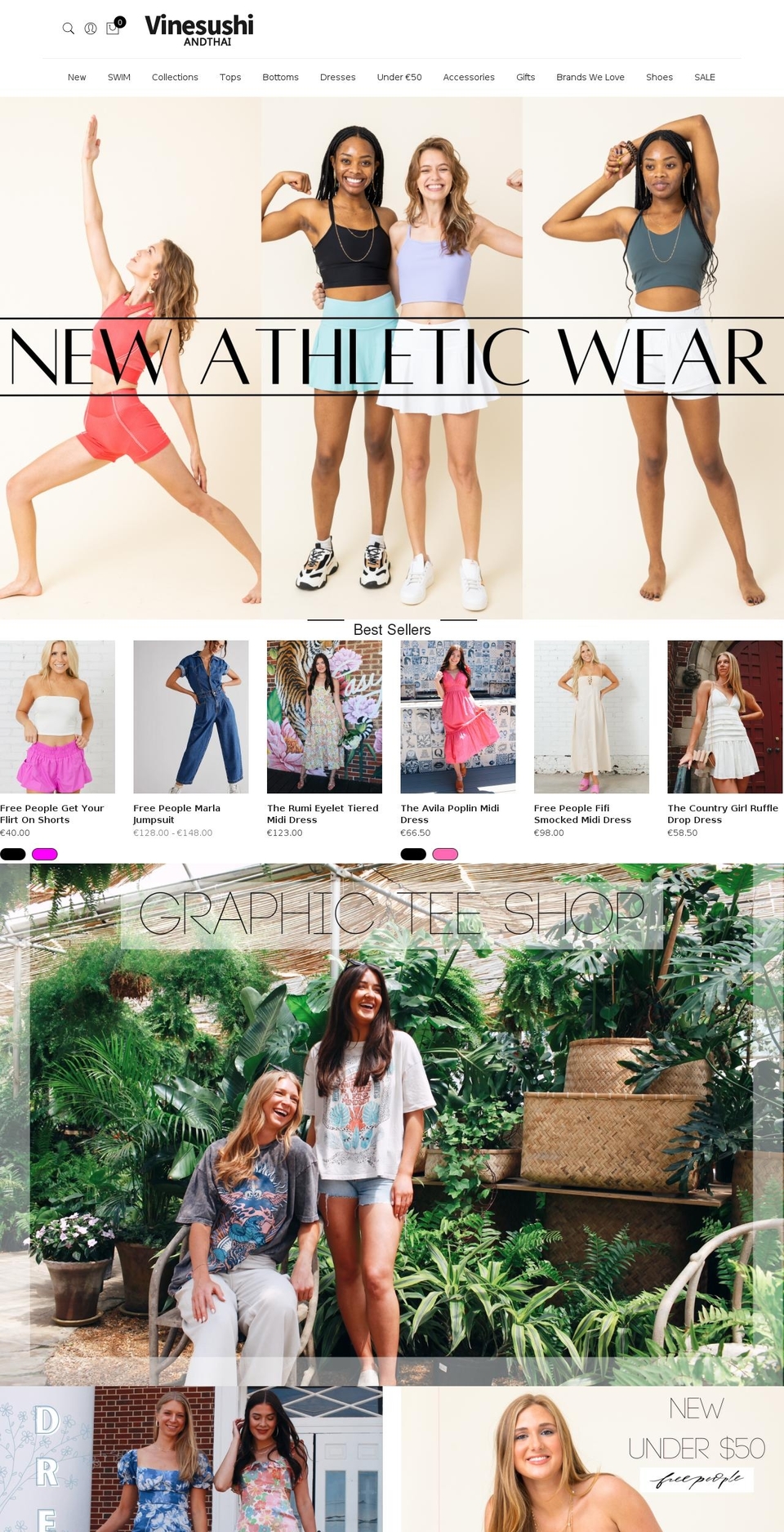 vinesushiandthai.com shopify website screenshot