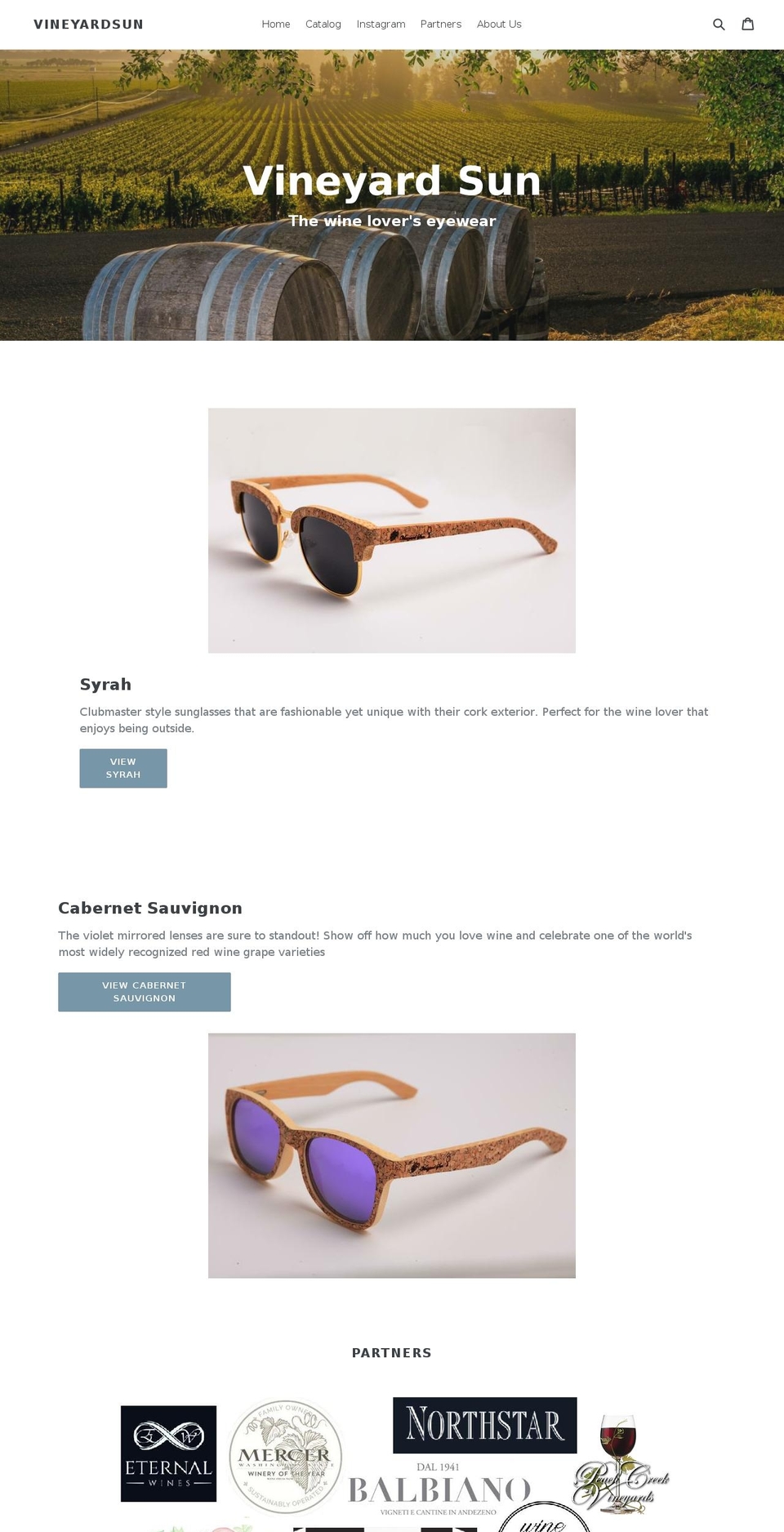 vineyardsun.com shopify website screenshot