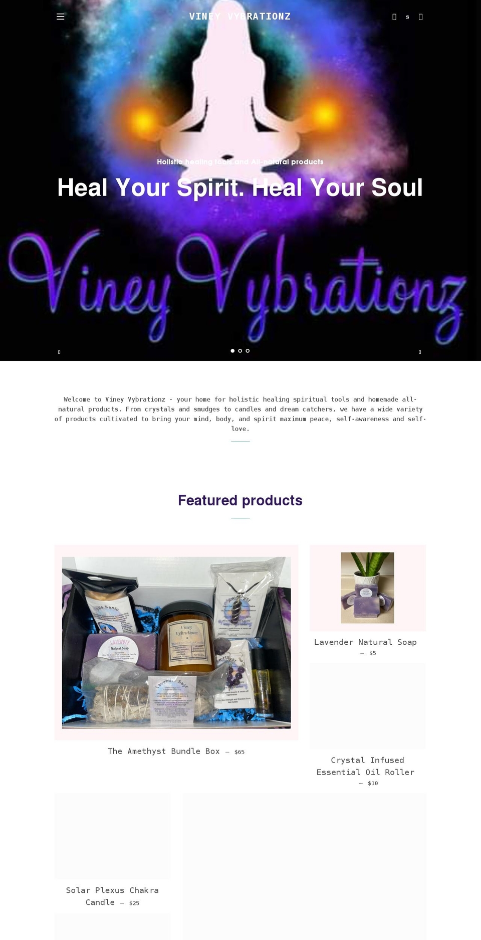 vineyvybrationz.com shopify website screenshot