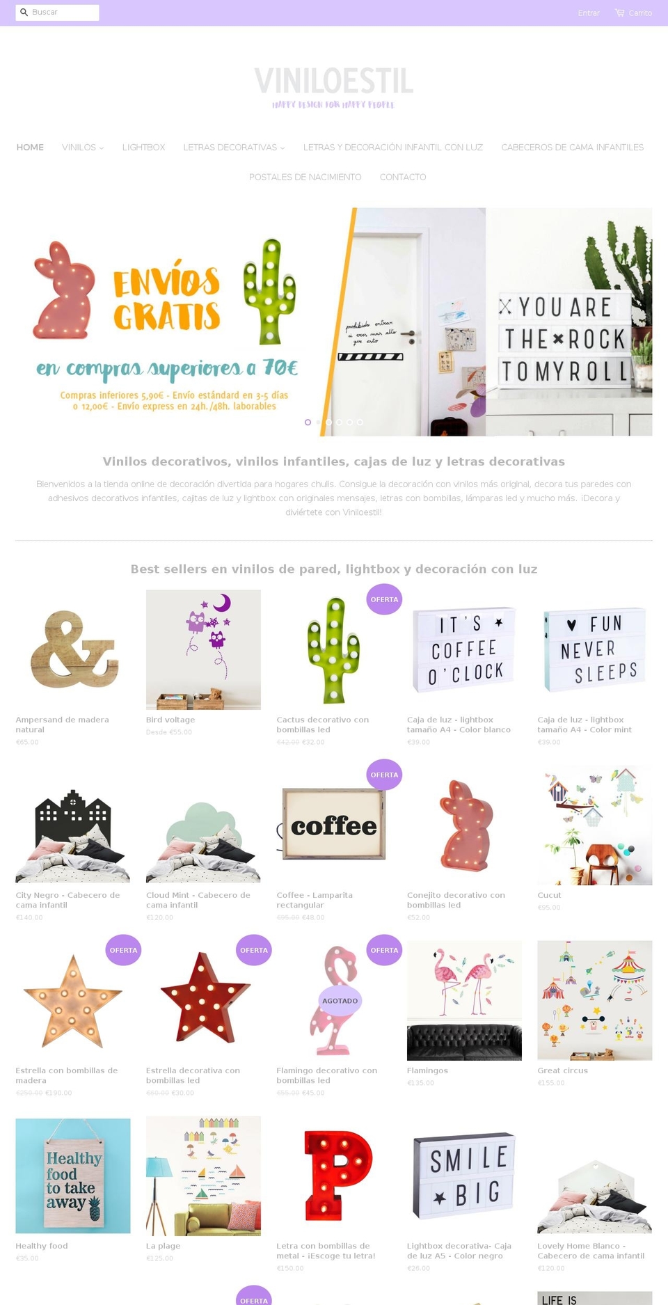 viniloestilo.com shopify website screenshot