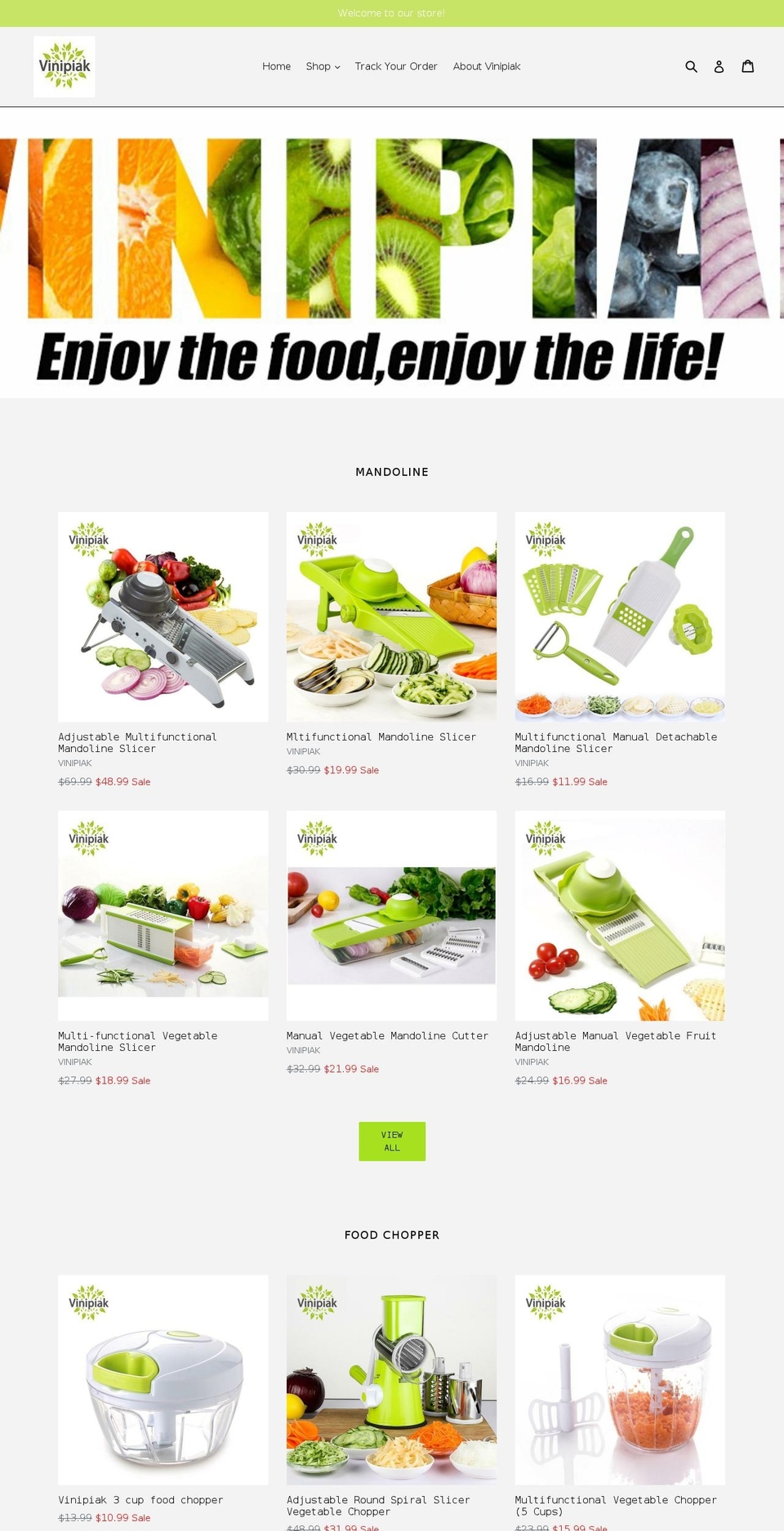 vinipiak.net shopify website screenshot