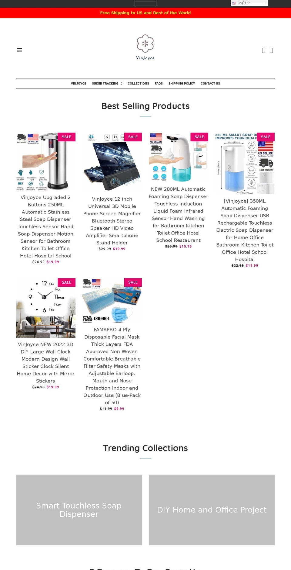 vinjoyce.com shopify website screenshot