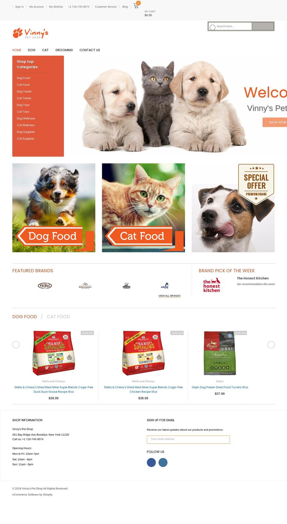 Petica----sections-ready Shopify theme site example vinnyspetshop.com