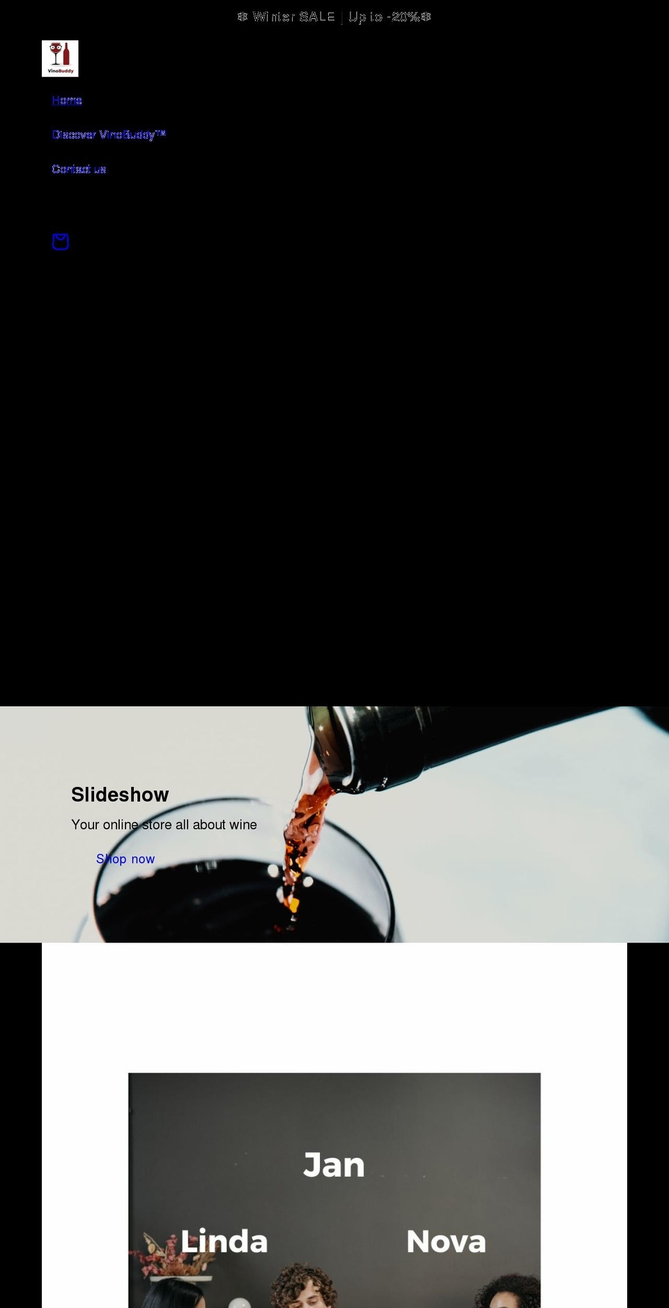 vino-buddy.com shopify website screenshot