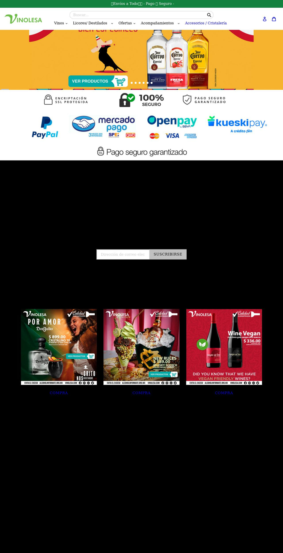 vinolesa.com shopify website screenshot