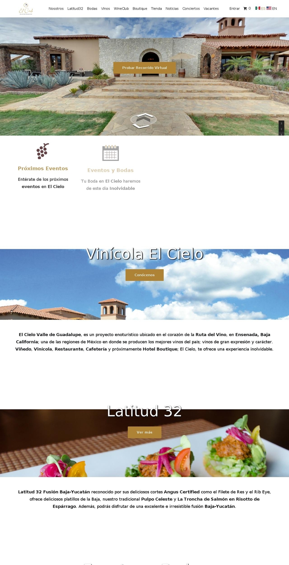 vinoselcielo.com shopify website screenshot