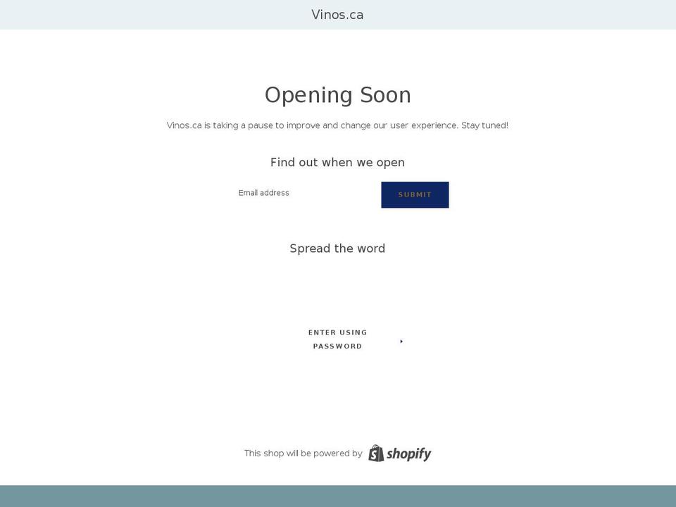 vinoselect-ca.myshopify.com shopify website screenshot