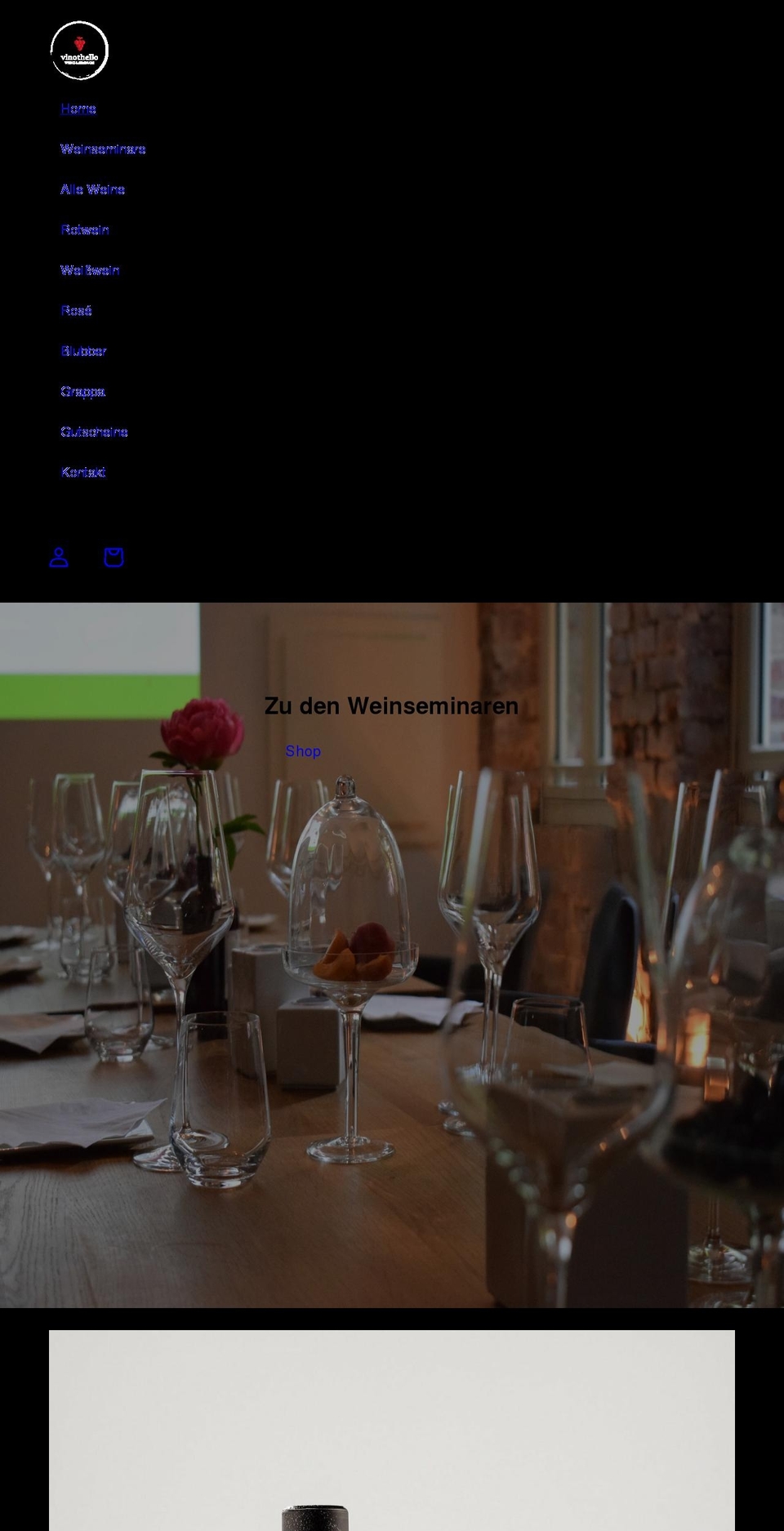 vinothello.de shopify website screenshot