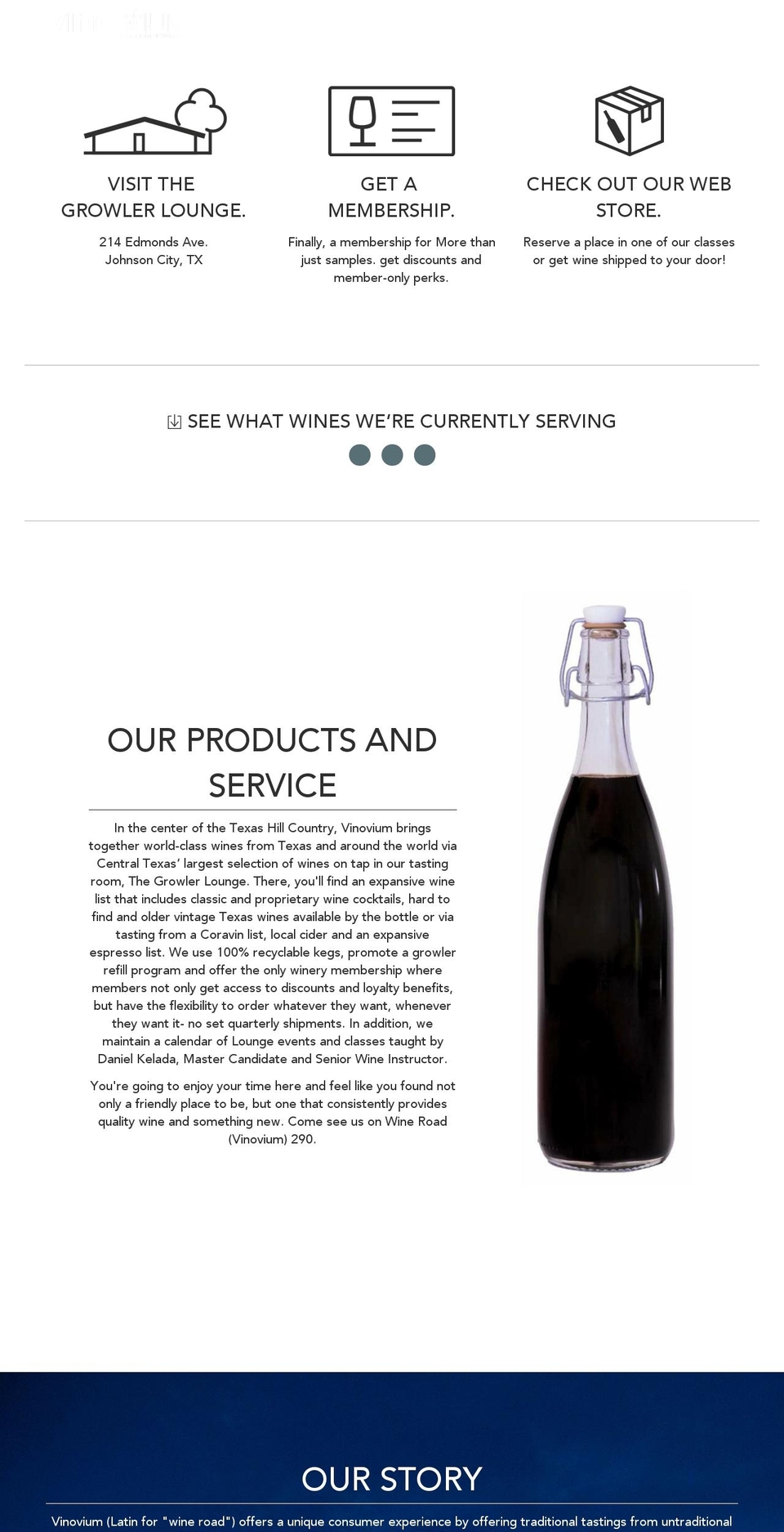 vinovium.wine shopify website screenshot