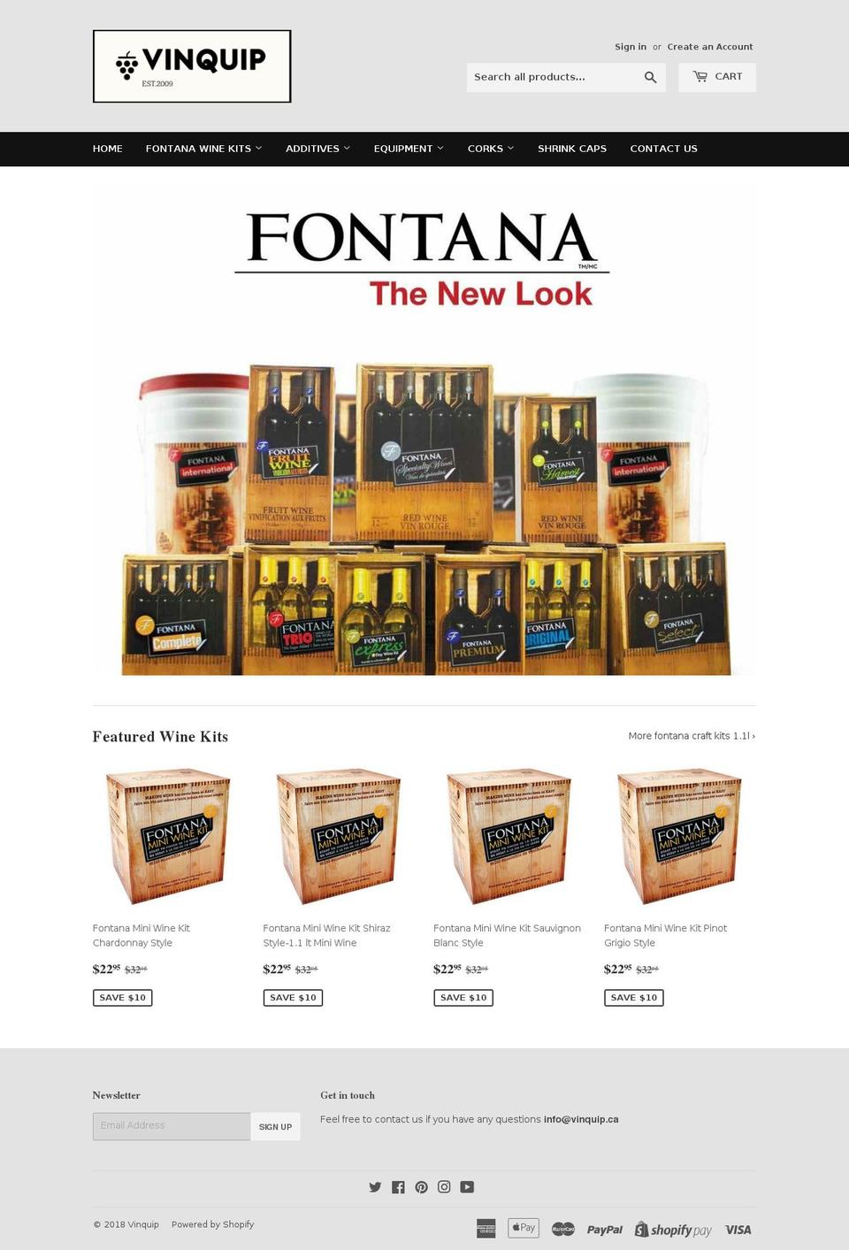 vinquip.ca shopify website screenshot