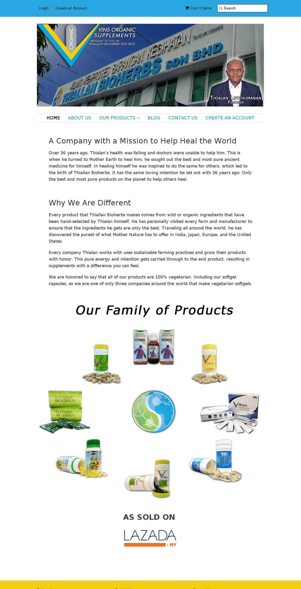 vins-organic.com shopify website screenshot