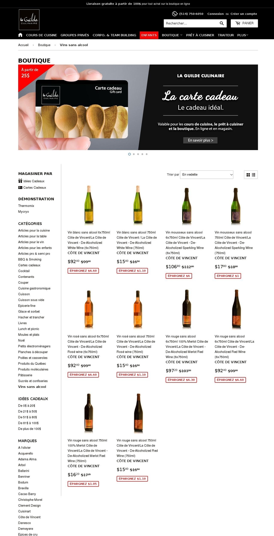 vins-sans-alcool.com — Shopify storefront screenshot
