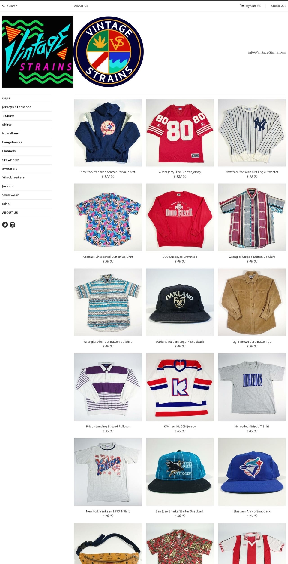 vintage-strains.com shopify website screenshot