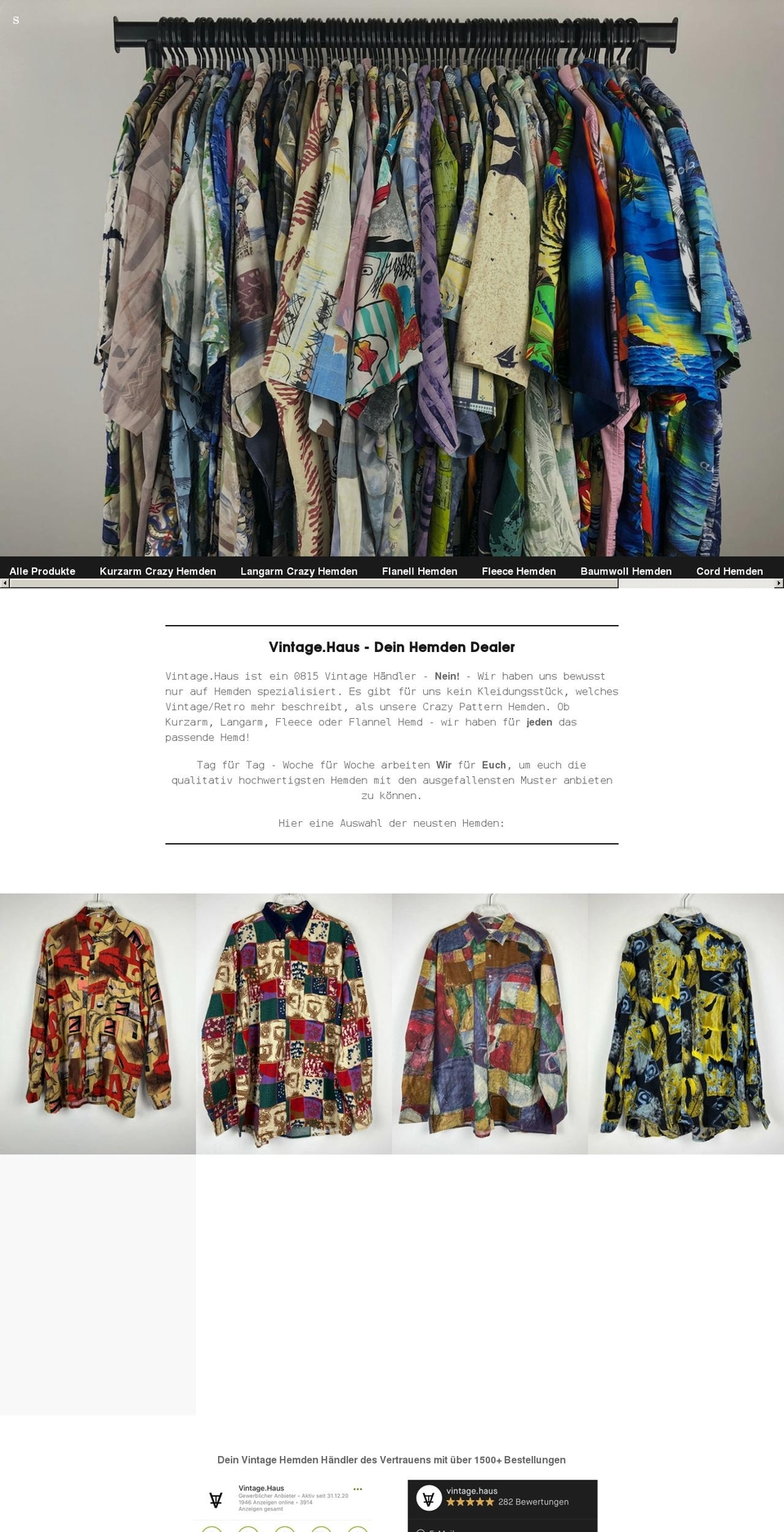 vintage.haus shopify website screenshot