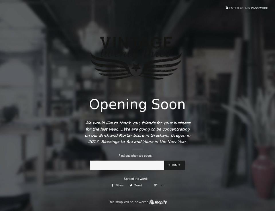 vintage23market.com shopify website screenshot