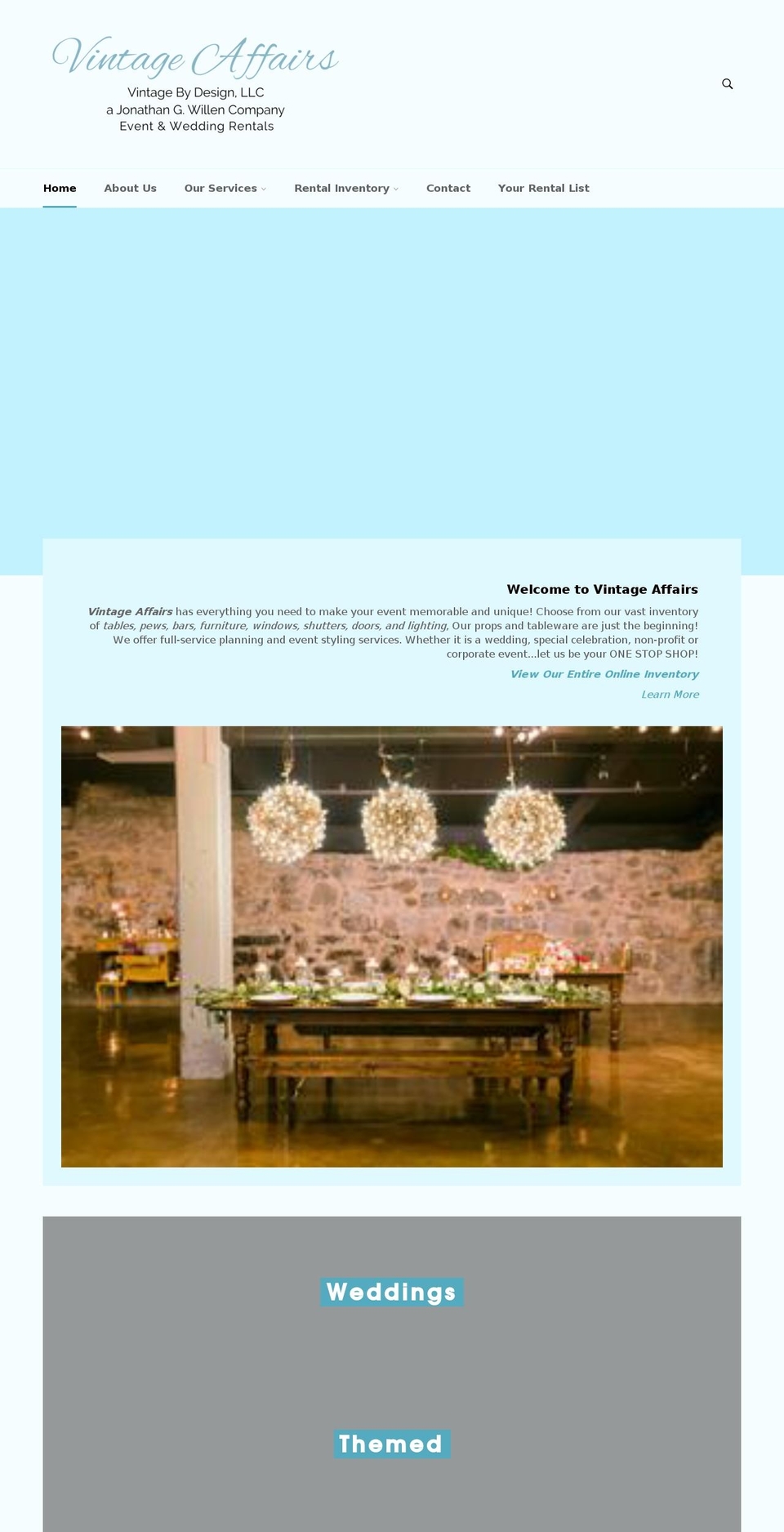 vintageaffairs.net shopify website screenshot