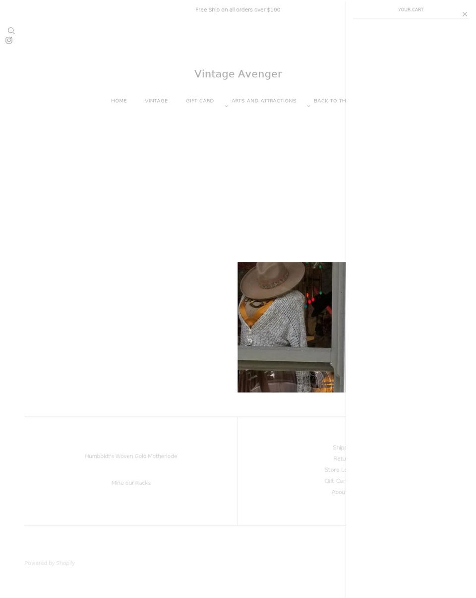vintageavengerhumboldt.com shopify website screenshot