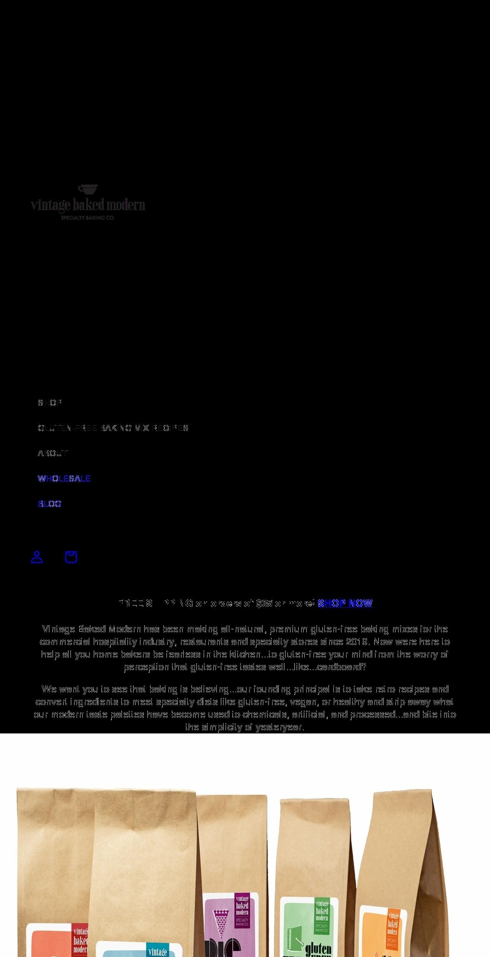 vintagebakedmodern.com shopify website screenshot