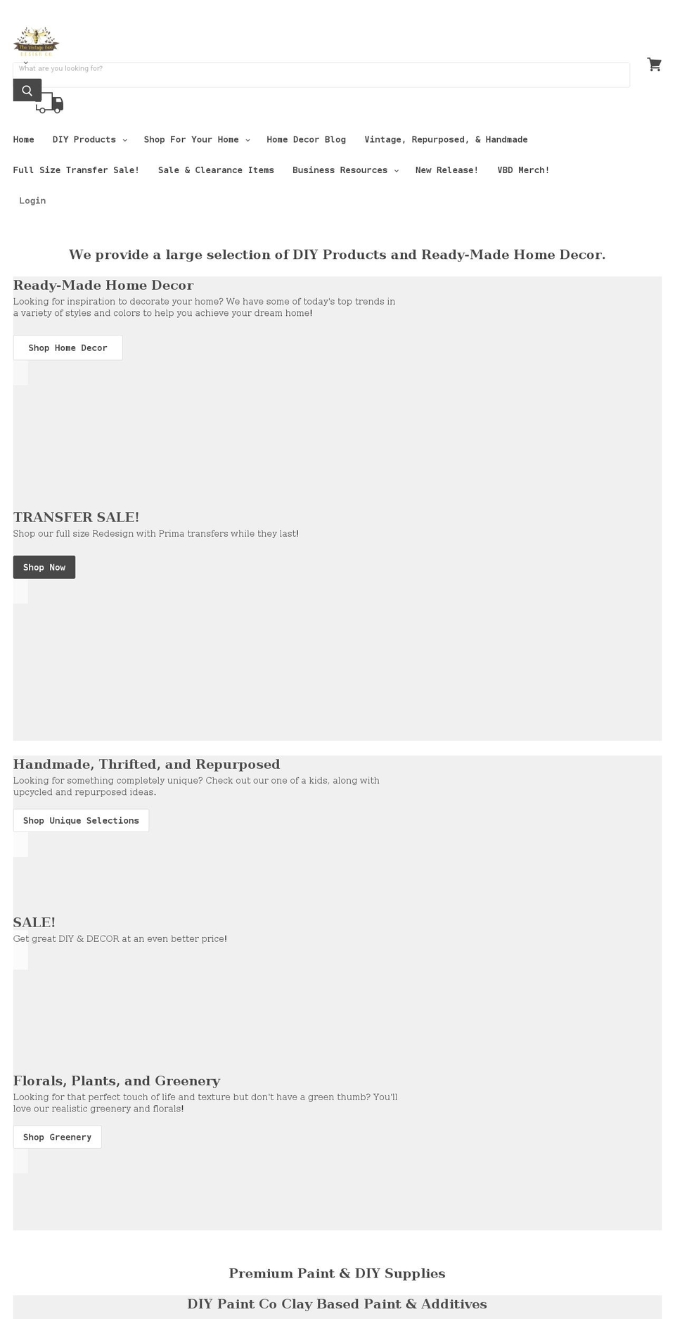 vintagebeedesign.com shopify website screenshot