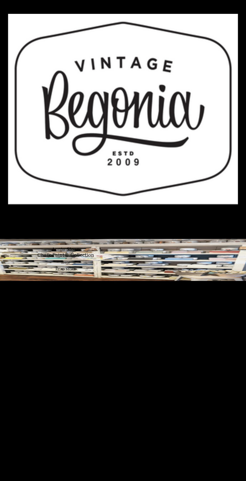 vintagebegonia.com shopify website screenshot