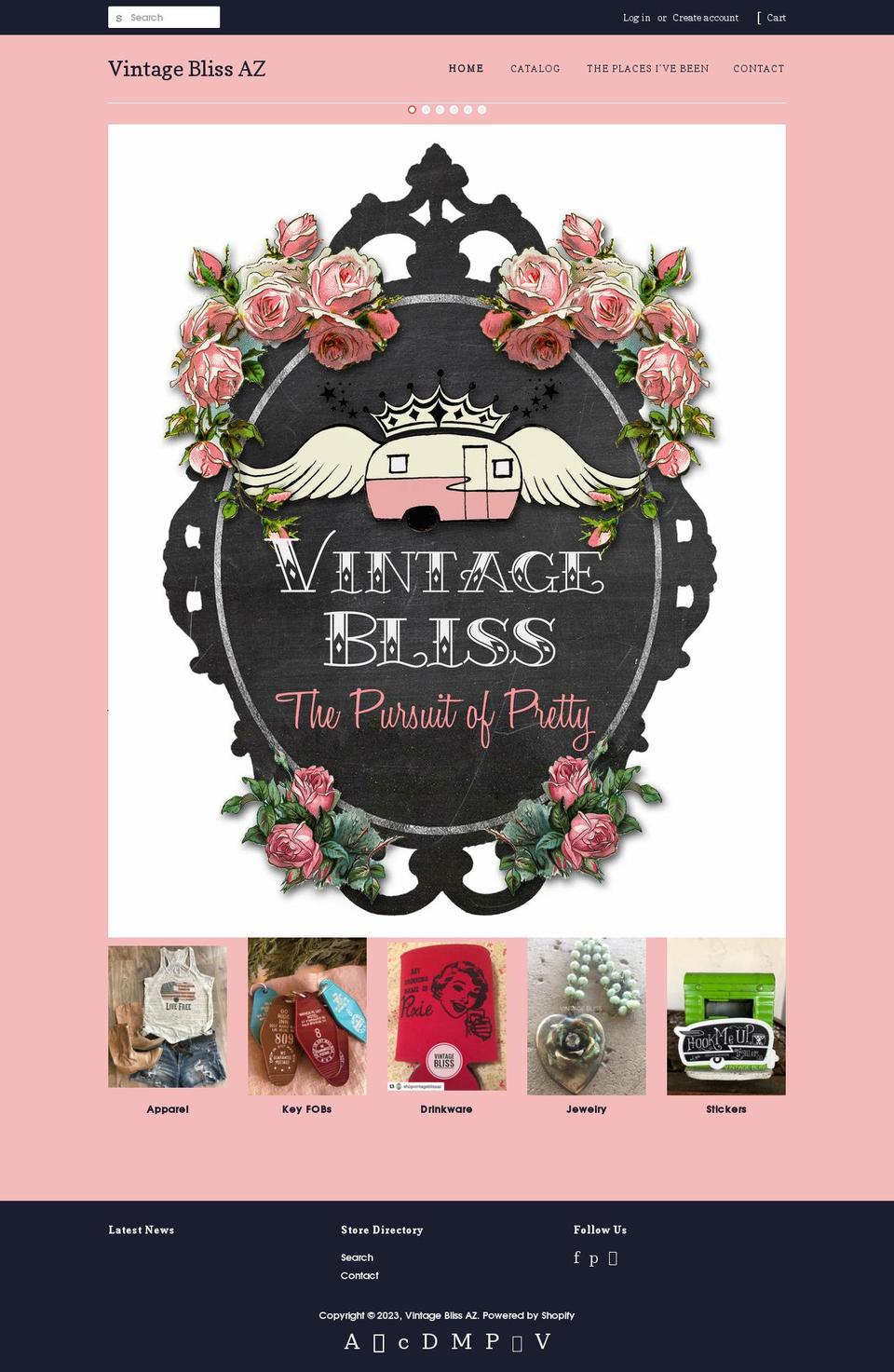 vintageblissaz.com — Shopify storefront screenshot