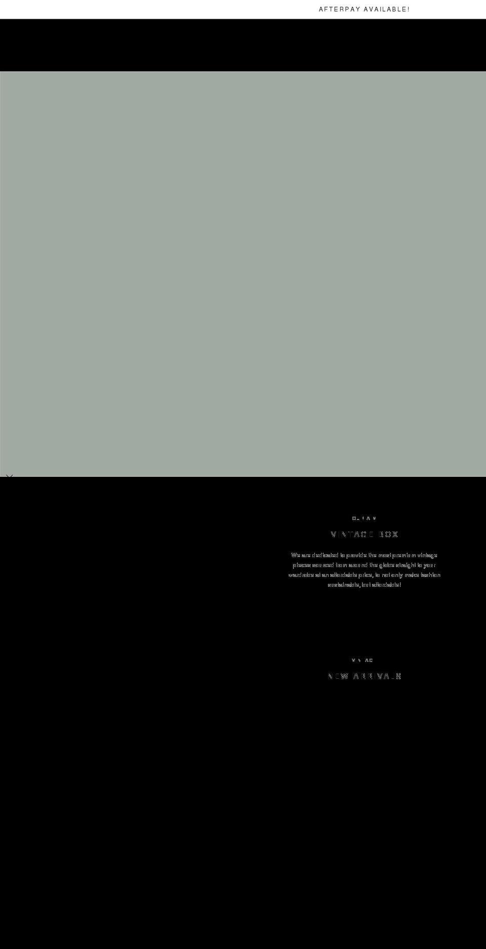 vintagebox.com.au shopify website screenshot
