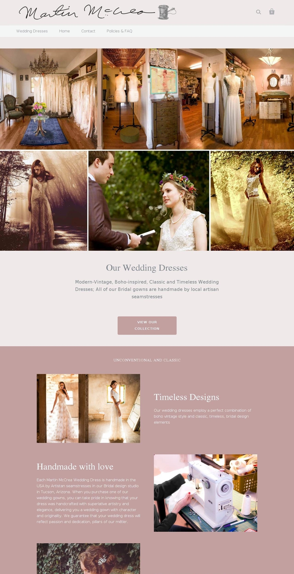 vintagebrides.com — Shopify storefront screenshot