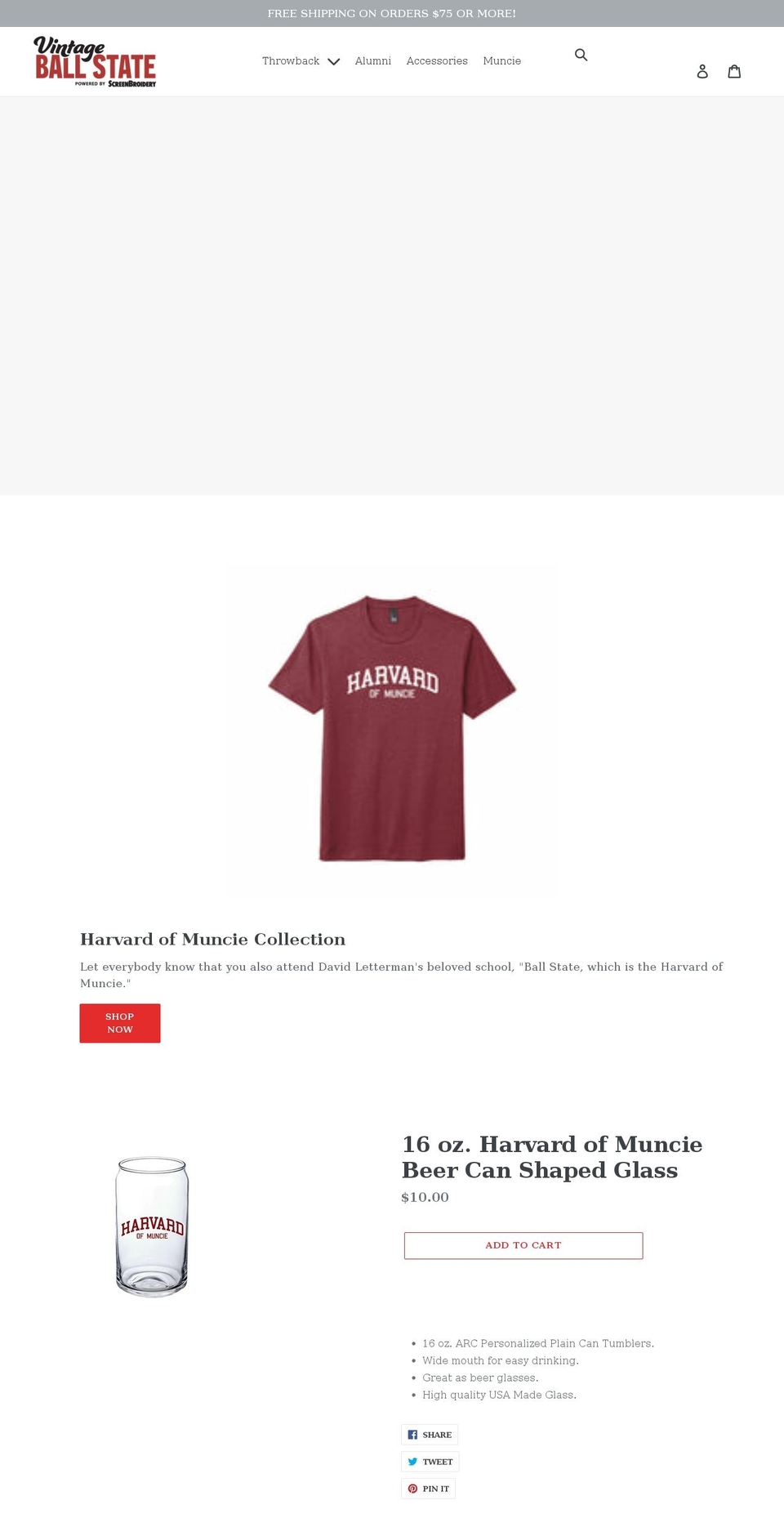 vintagebsu.com shopify website screenshot