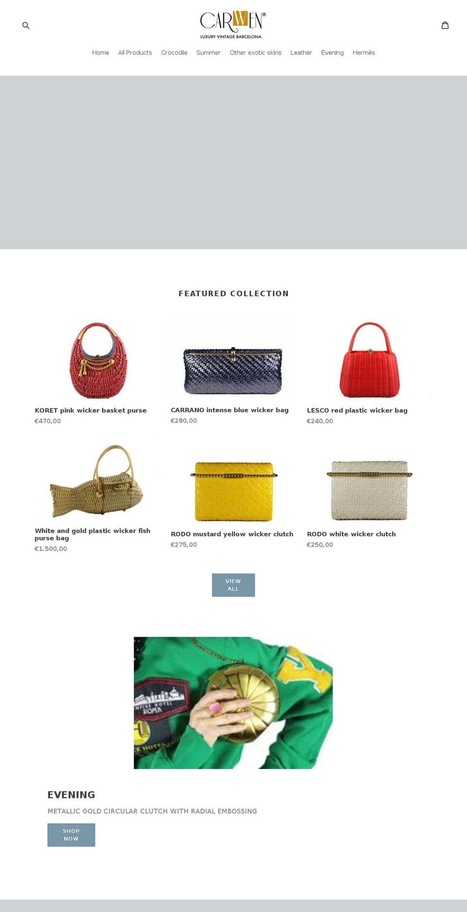 vintagecarwen.com shopify website screenshot