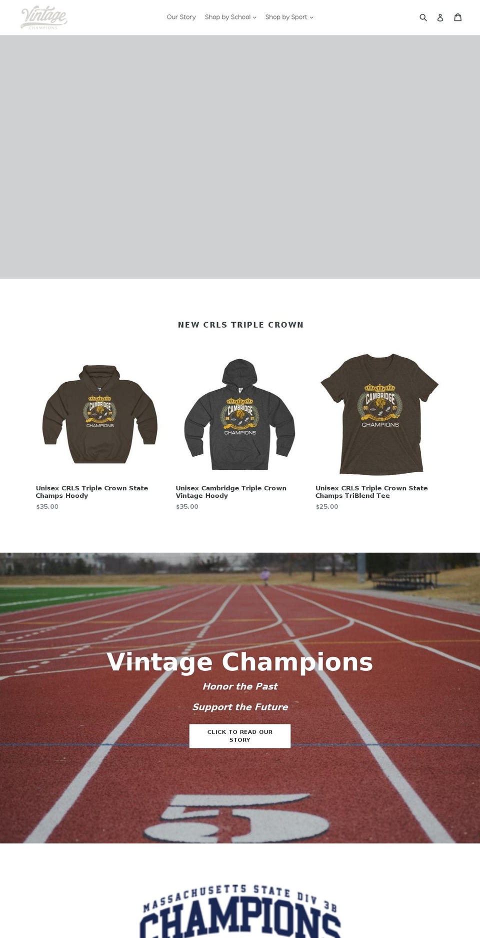 vintagechampions.com — Shopify storefront screenshot