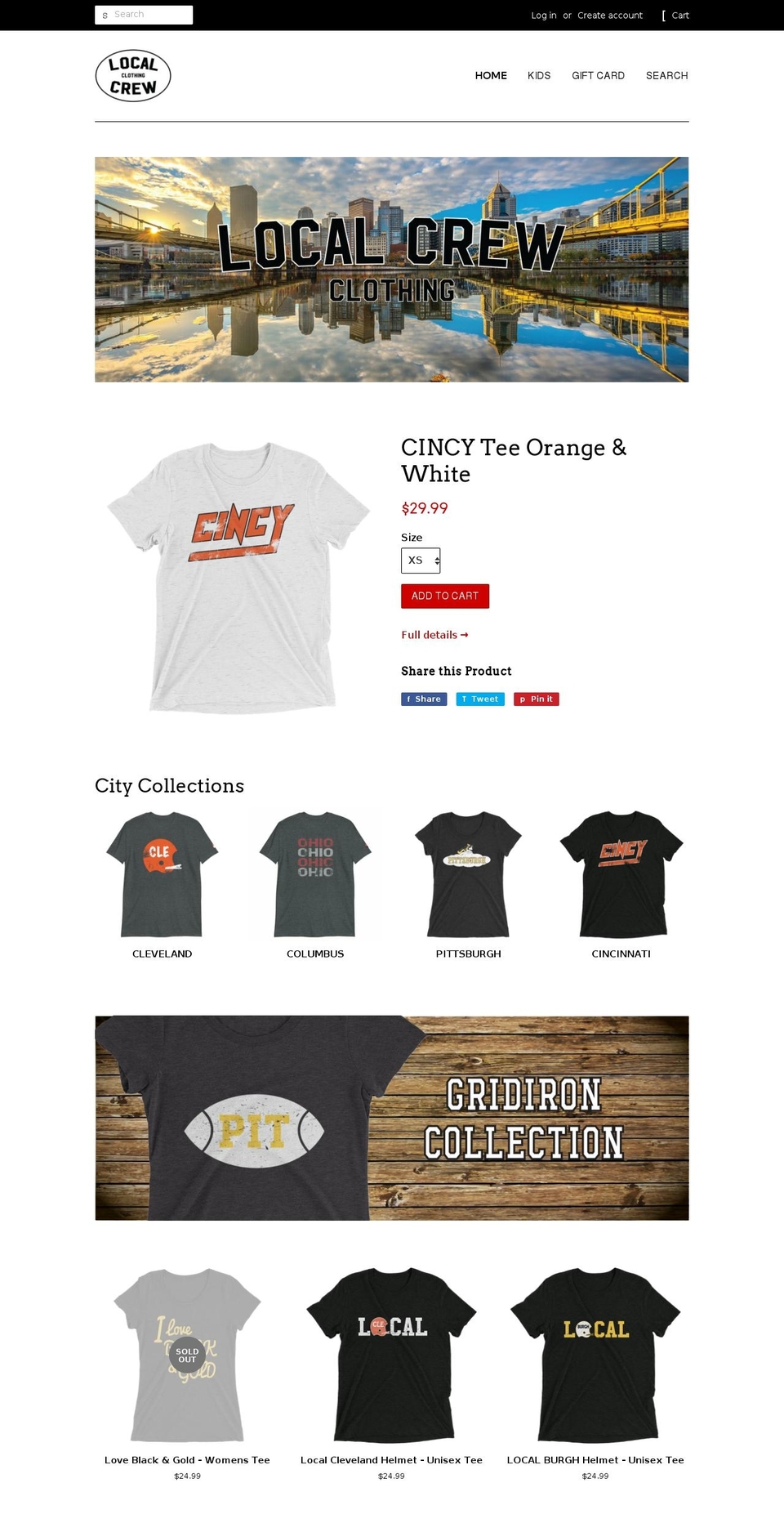 vintagecityapparel.com — Shopify storefront screenshot