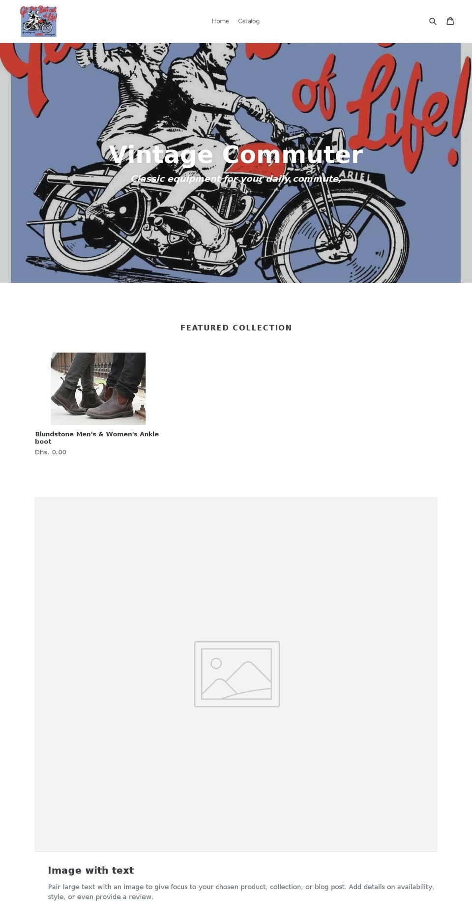 vintagecommuter.com — Shopify storefront screenshot