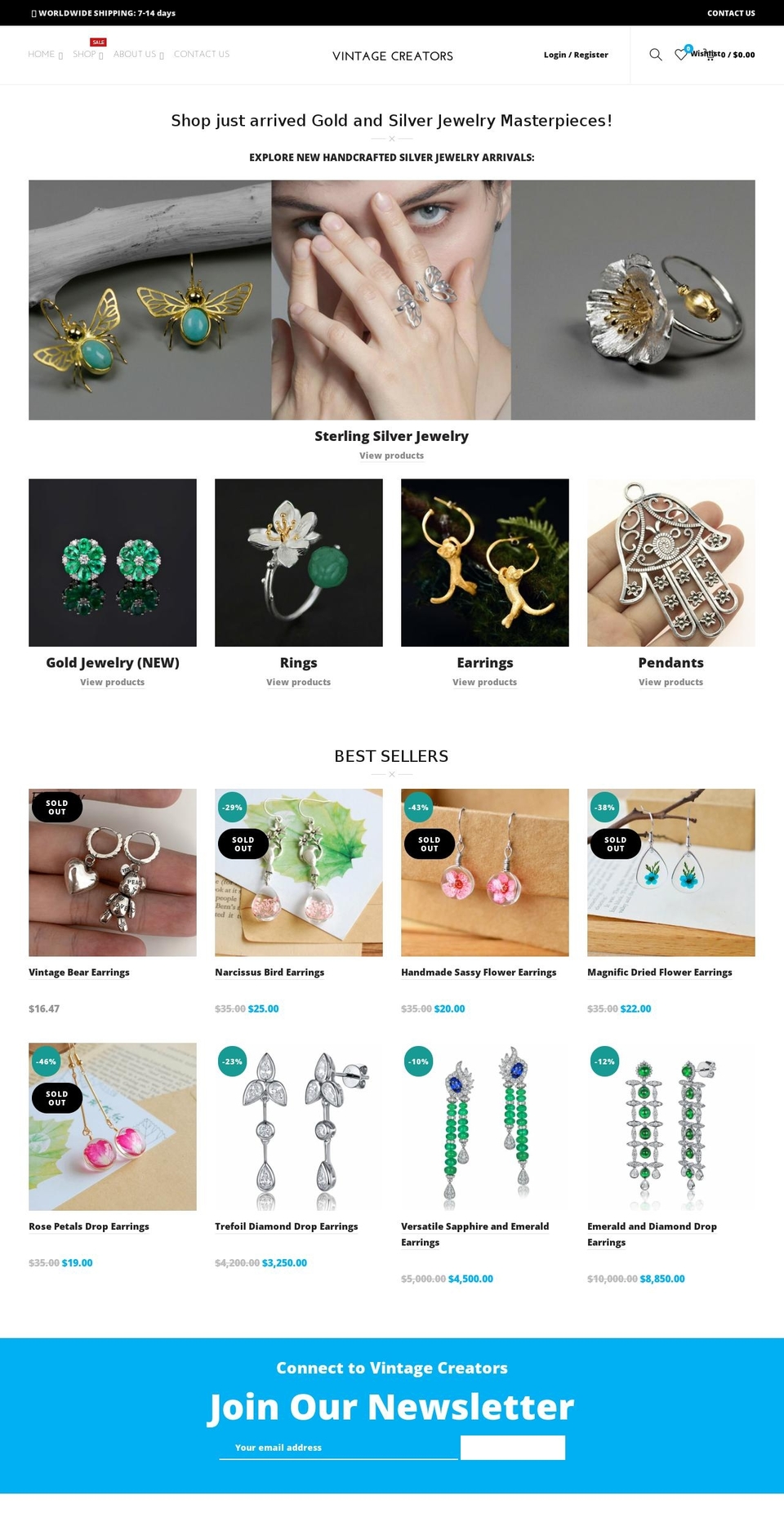 vintagecreators.com — Shopify storefront screenshot