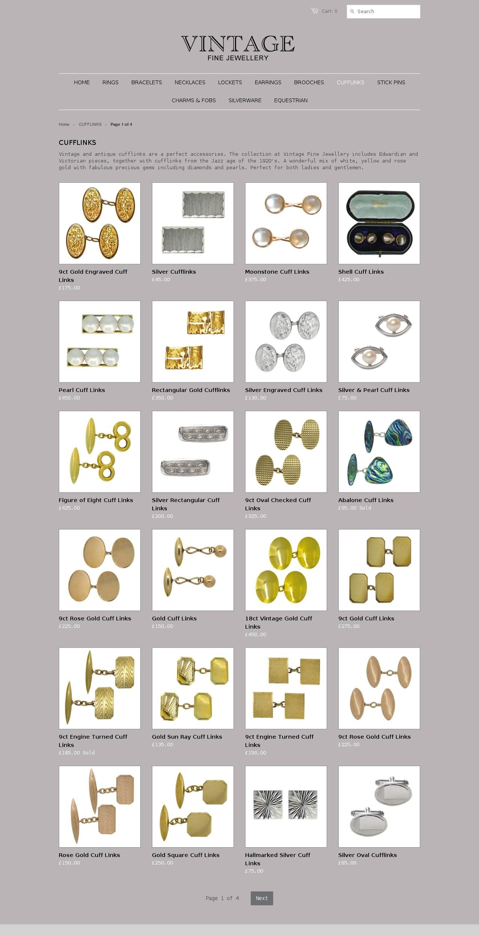 vintagefinejewellery-copy-of-minimal Shopify theme site example vintagecuff-links.com