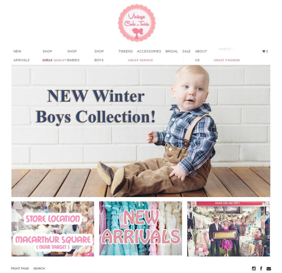 vintagecurlsandtwirls.com.au shopify website screenshot