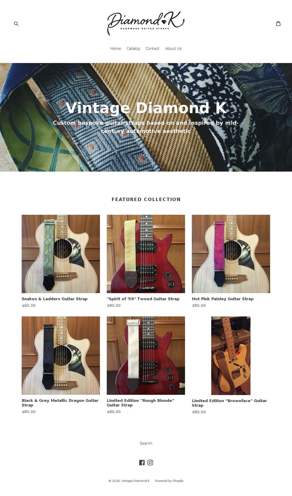 vintagediamondk.com — Shopify storefront screenshot
