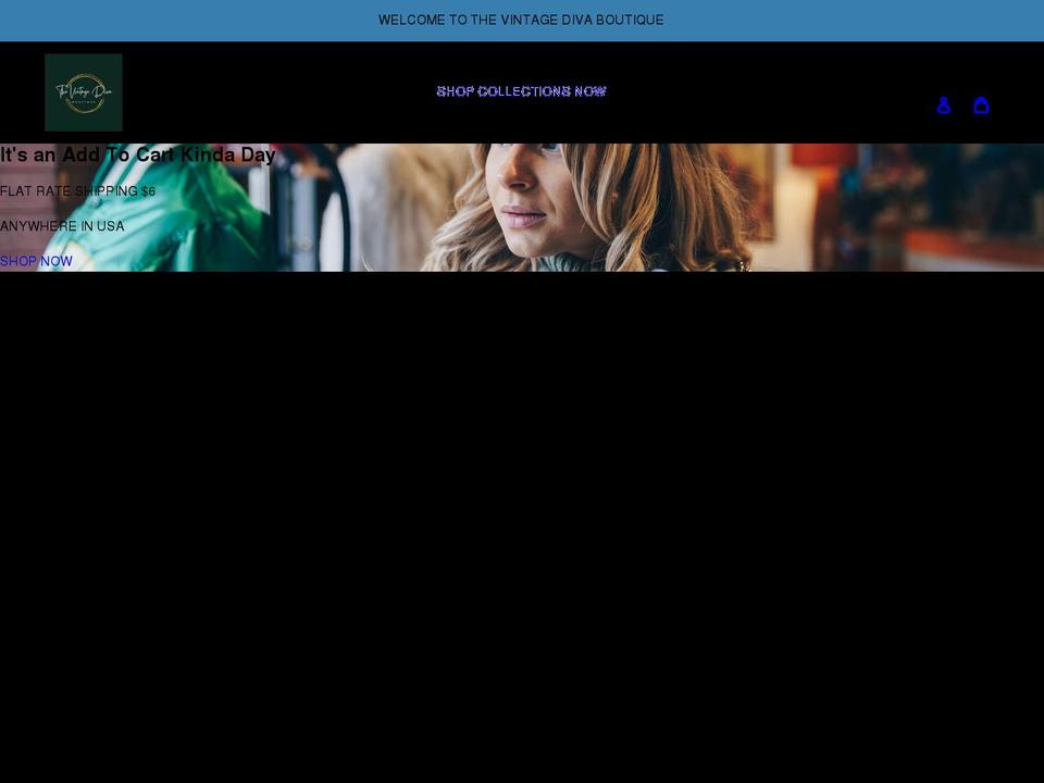 vintagedivaboutique.com shopify website screenshot