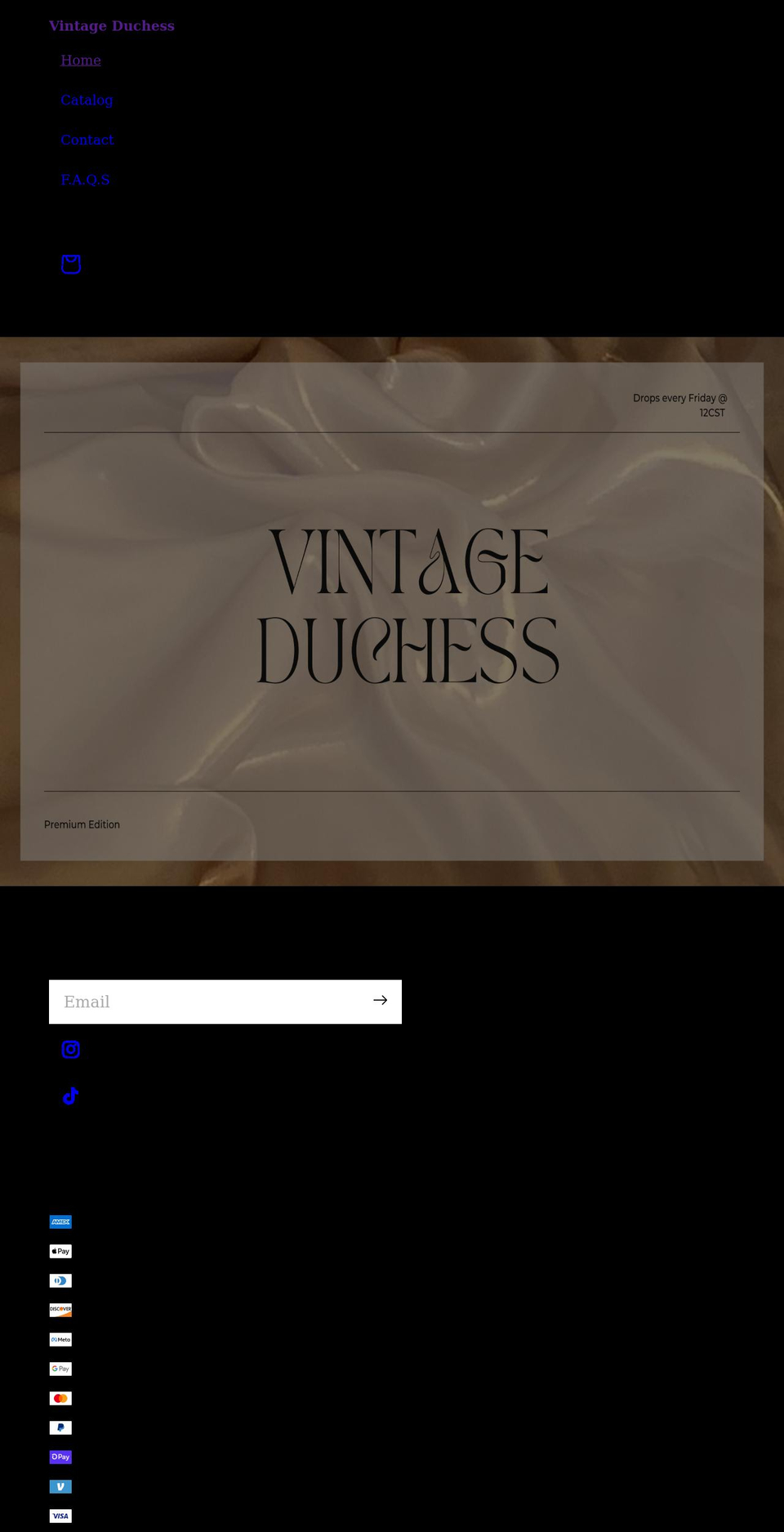 vintageduchess.com shopify website screenshot