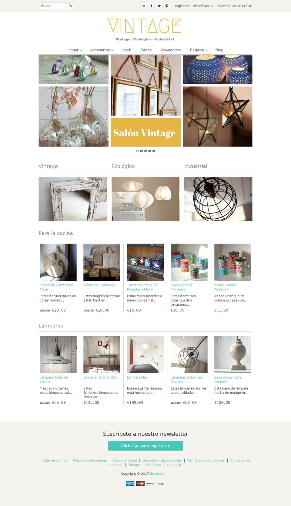 vintageestilo.com shopify website screenshot