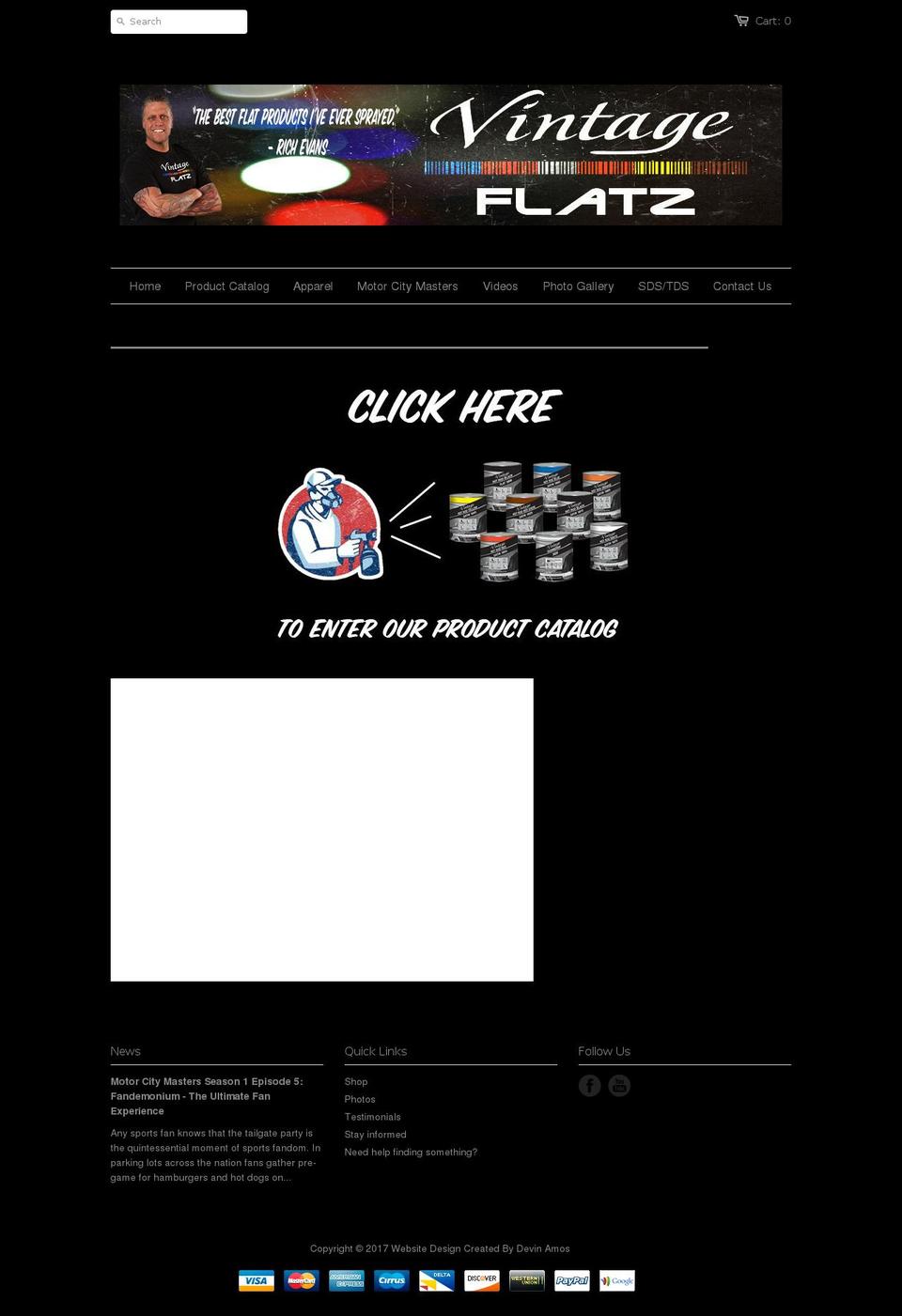 vintageflatz.com shopify website screenshot