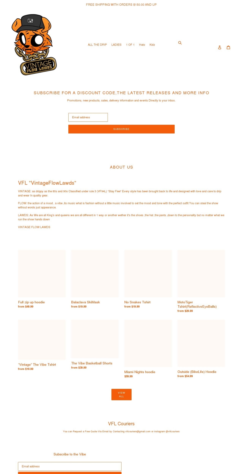 vintageflowlawds.com shopify website screenshot