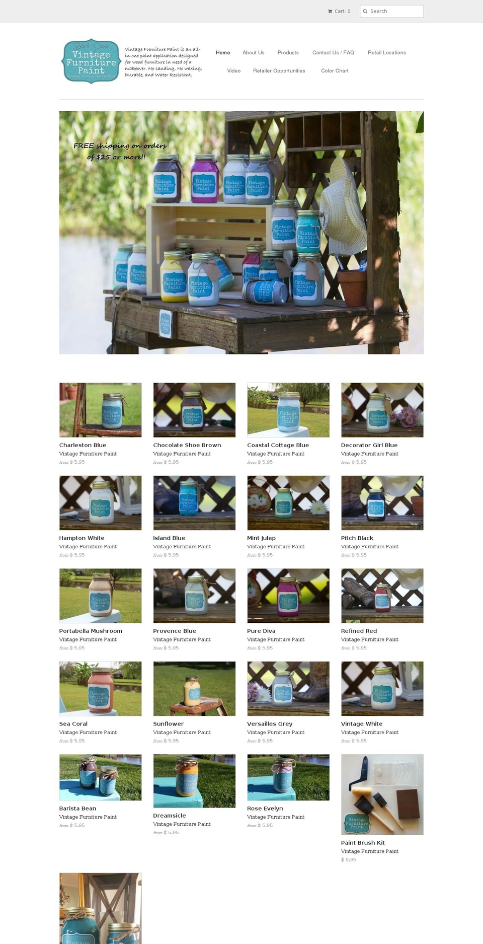 vintagefurniturepaintco.com — Shopify storefront screenshot