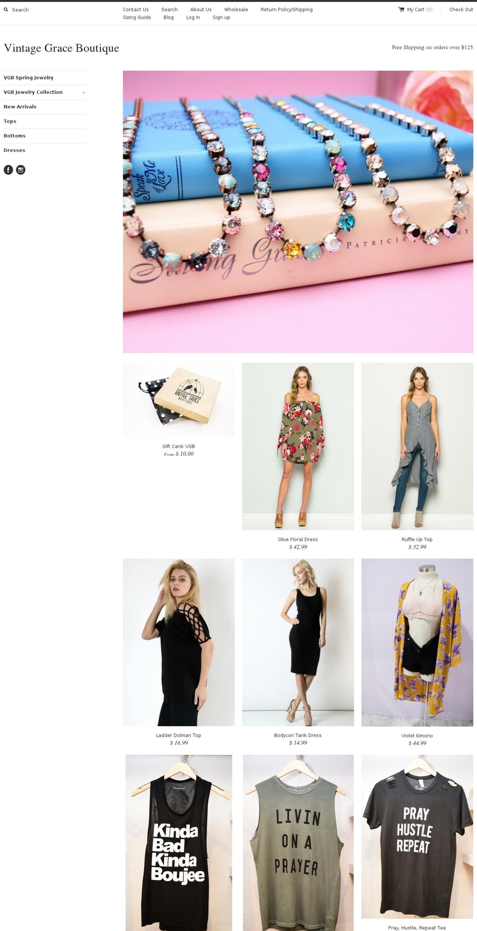 vintagegraceboutique.com shopify website screenshot